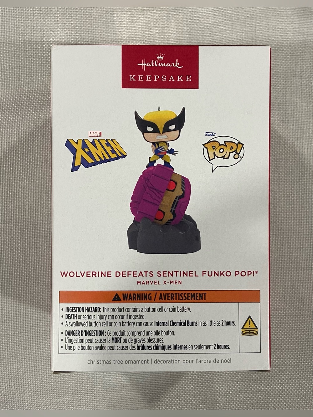 Hallmark Keepsake Wolverine Defeats Sentinel Funko Pop! Magic Light Ornament